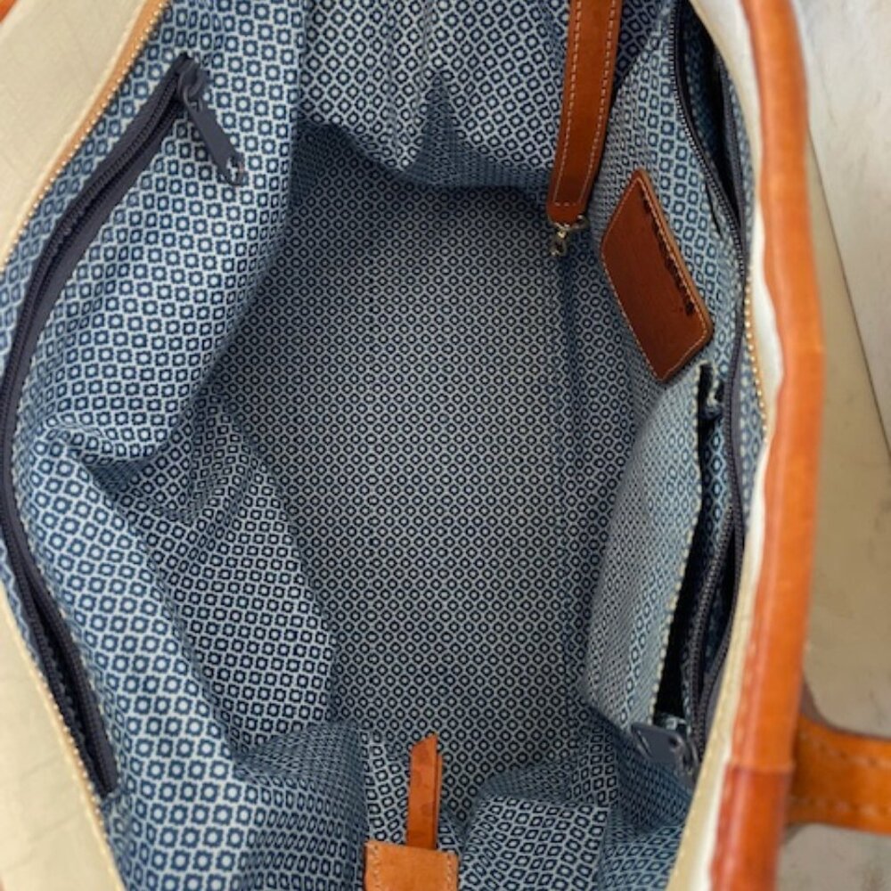 BRIGHTON Blues Solene Coated Canvas Shopper Zip Shopper Tote Bag - Picture 13 of 17